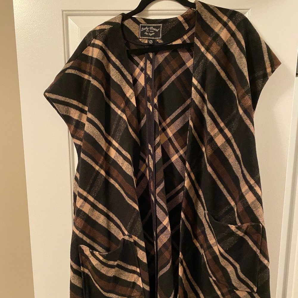 Lucky Brand Plaid Shawl